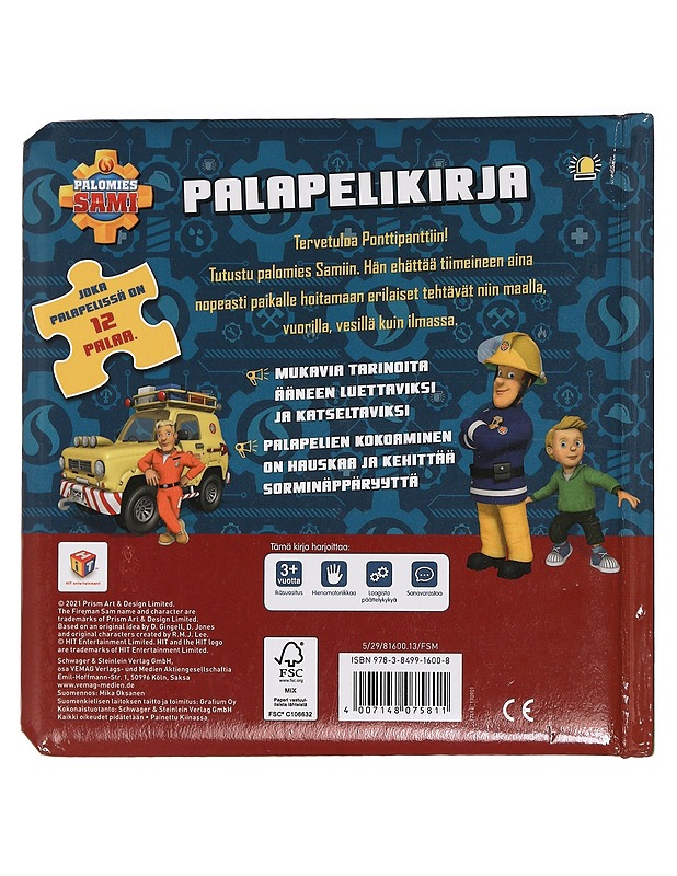 Palomies Sami: Palapelikirja. 4 Palapeliä -  - Lastenkirjat - 10105444283 - 1