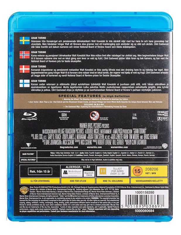 Gran Torino - Blu-Ray - Blu-ray-levyt - 10105444266 - 1