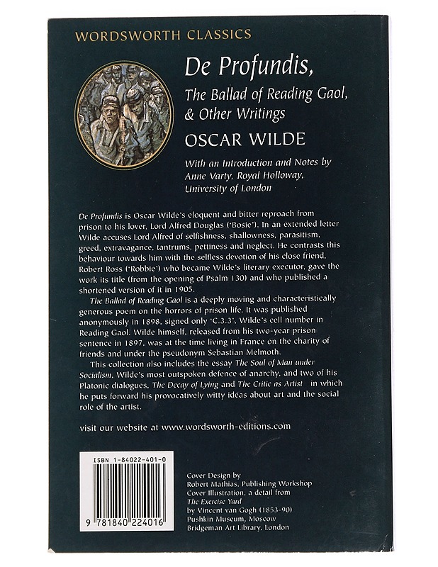 De profundis, the ballad of Reading Gaol and other writings - Wilde, Oscar - Kaunokirjallisuus - 10105444427 - 1