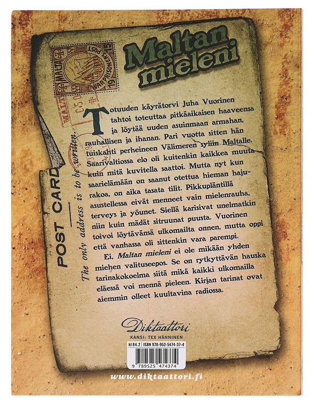 Maltan mieleni - Juha Vuorinen - Romaanit ja novellit - 10105444526 - 1