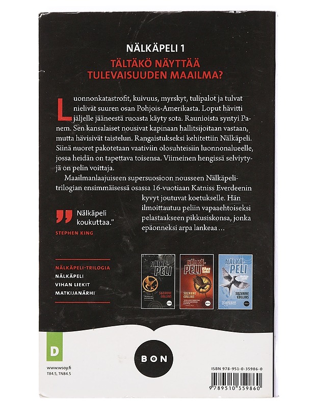Nälkäpeli 1-3 - Suzanne Collins - Romaanit ja novellit - 10105444583 - 1