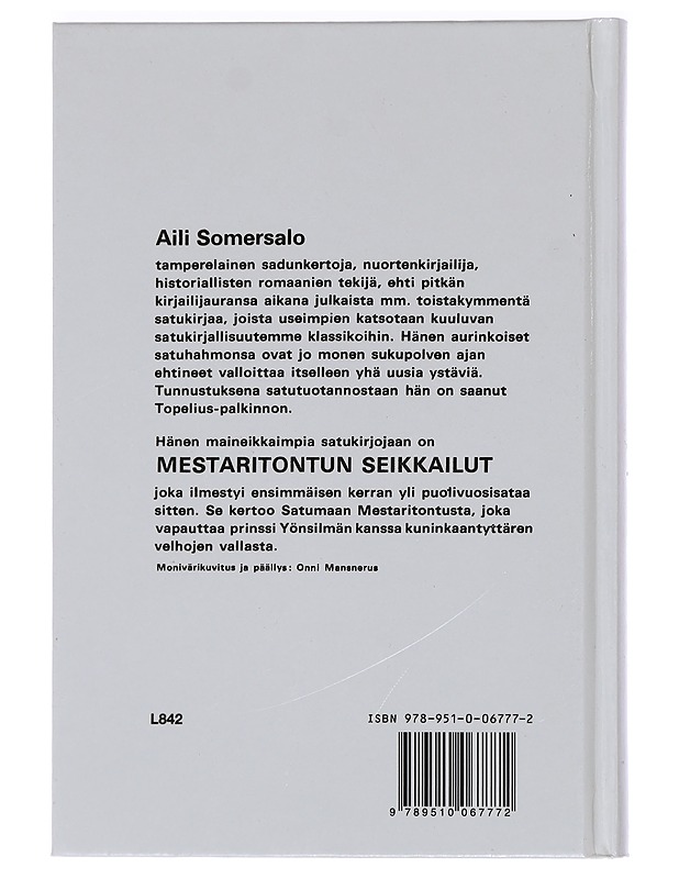 Mestaritontun seikkailut - Somersalo, Aili - Lastenkirjat - 10105444584 - 1