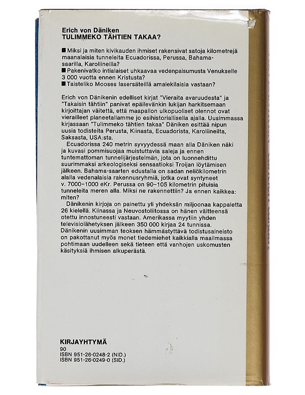 Tulimmeko tähtien takaa? - Däniken, Erich von - Historiakirjat - 10105444619 - 1
