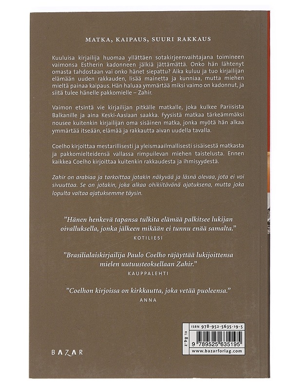 Zahir - Coelho, Paulo - Romaanit ja novellit - 10105444646 - 1