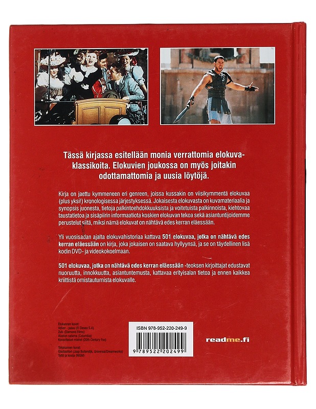 501 elokuvaa, jotka on nähtävä kerran eläessään - Haavisto, Laura - Historiakirjat - 10105444707 - 1