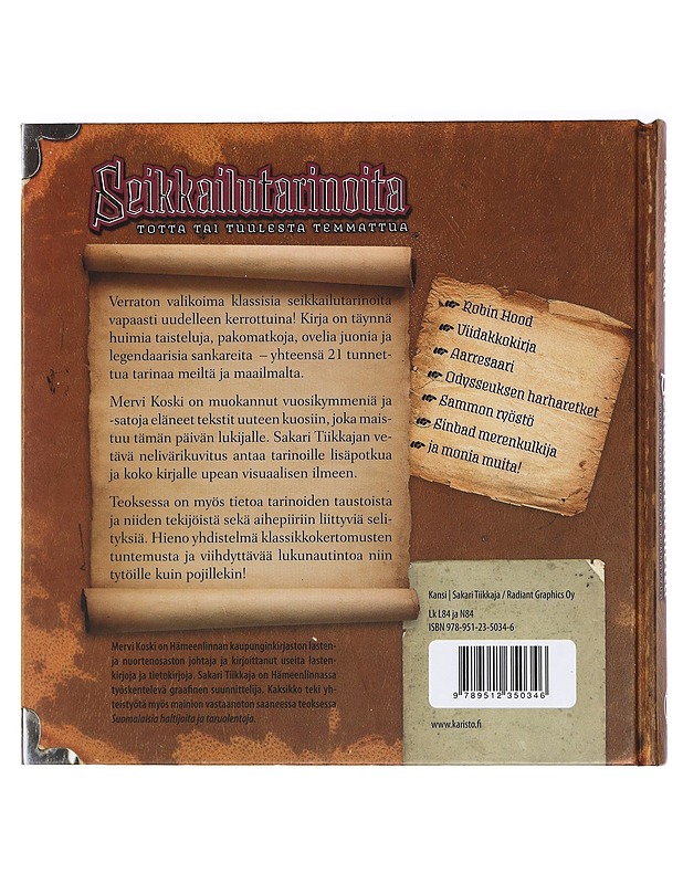 Seikkailutarinoita : totta tai tuulesta temmattua - Koski, Mervi - Lastenkirjat - 10105444711 - 1