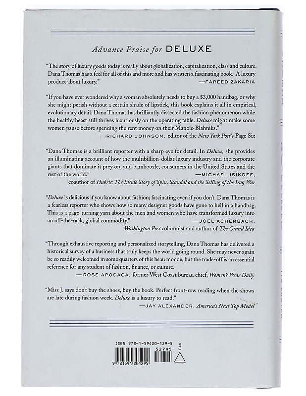 Deluxe: How luxury lost its luster - Dana Thomas - Tietokirjat ja oppaat - 10105444722 - 1