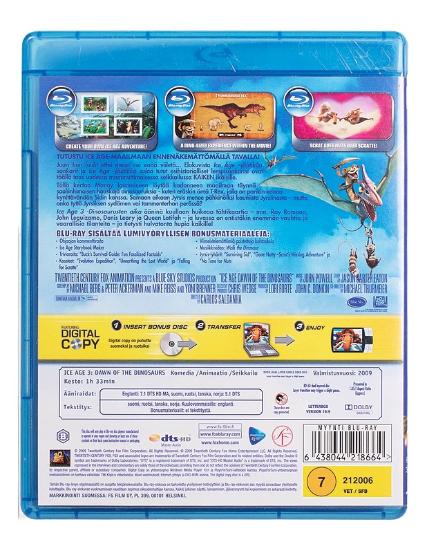 Ice Age 3: Dinosaurusten Aika - Blu-Ray  - Blu-ray-levyt - 10105444733 - 1