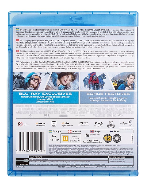 Everest - Blu-ray - Blu-ray-levyt - 10105444738 - 1