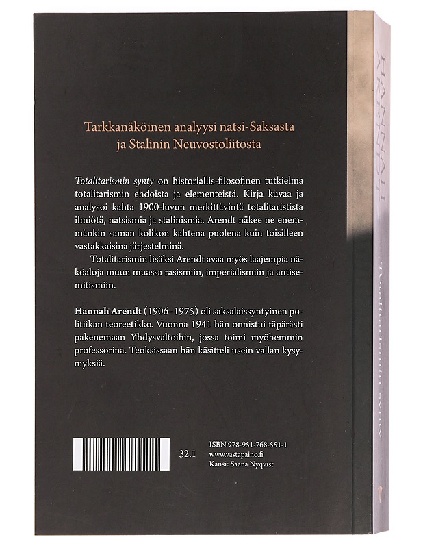 Totalitarismin synty - Arendt, Hannah - Historiakirjat - 10105444748 - 1