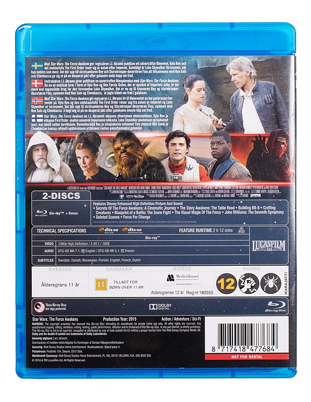 Star Wars: The Force Awakens - Blu-Ray - Blu-ray-levyt - 10105444777 - 1