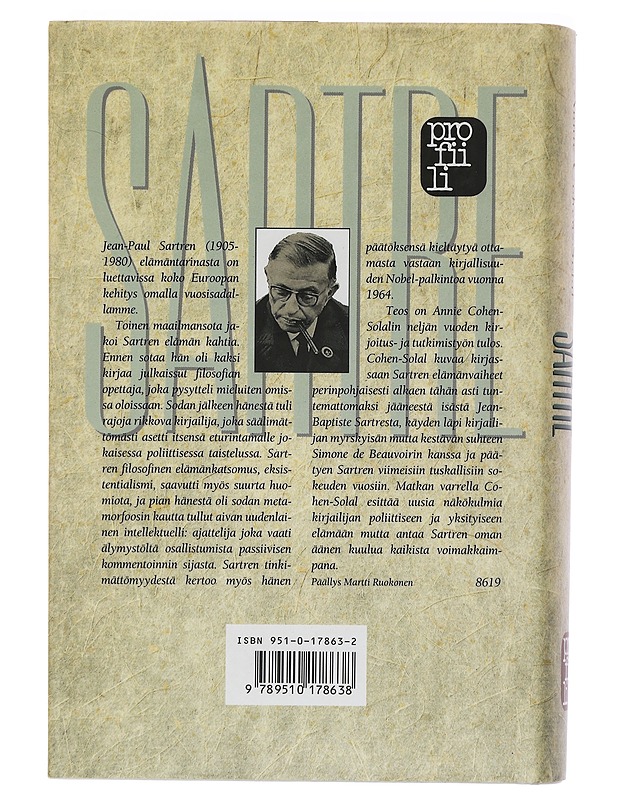 Sartre - Cohen-Solal, Annie - Elämäkerrat ja muistelmat - 10105444783 - 1