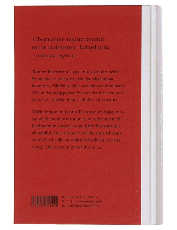 Runot 1970-2010 - Tabermann, Tommy - Romaanit ja novellit - 10105444810 - 1
