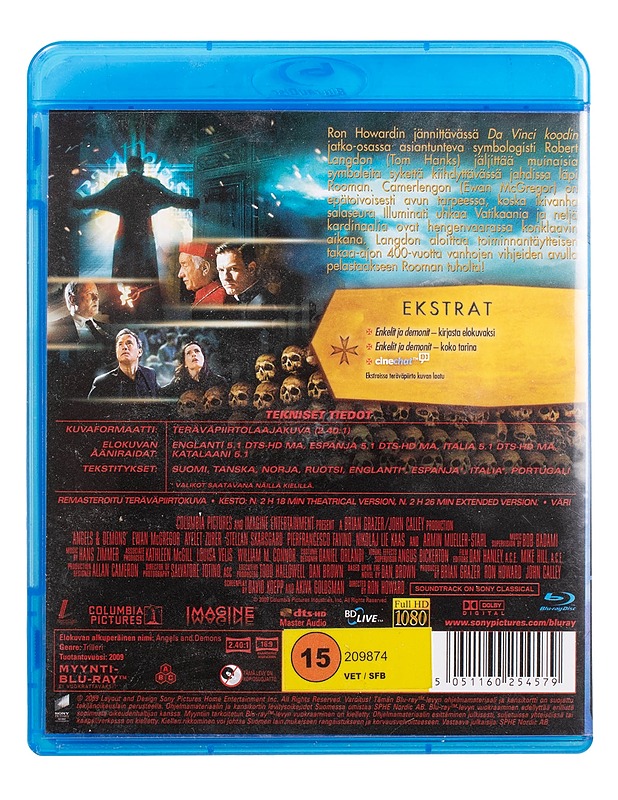 Enkelit Ja Demonit - Blu-Ray - Blu-ray-levyt - 10105444821 - 1