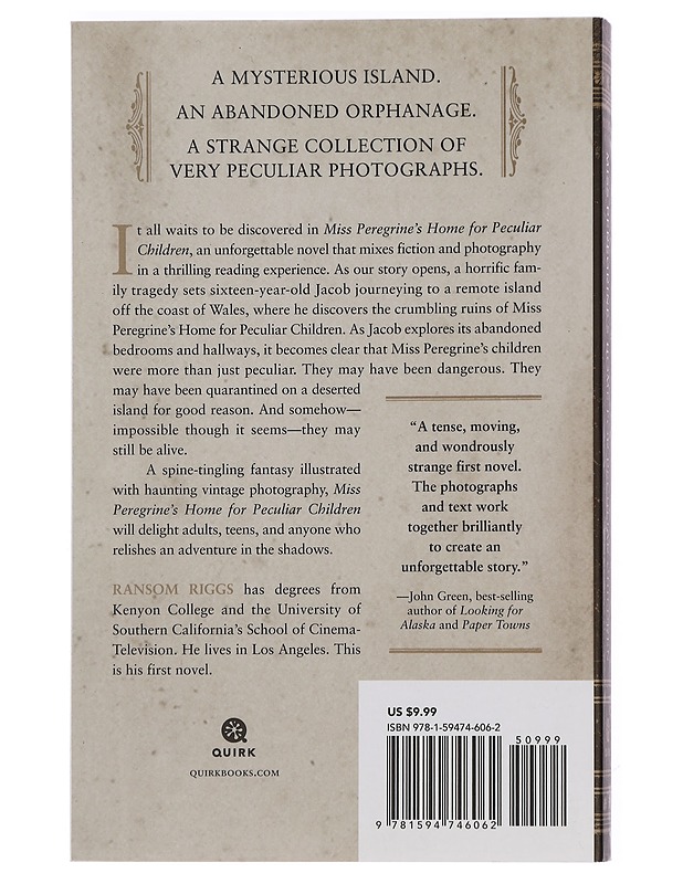 Miss Peregrine's home for peculiar children - Riggs, Ransom - Romaanit ja novellit - 10105444837 - 1