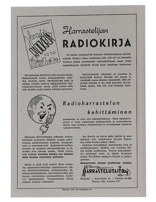 Harrastelijan radiokirja 1950 + 1 CD - Osmo A. Wiio - Harrastekirjat - 10105444913 - 1