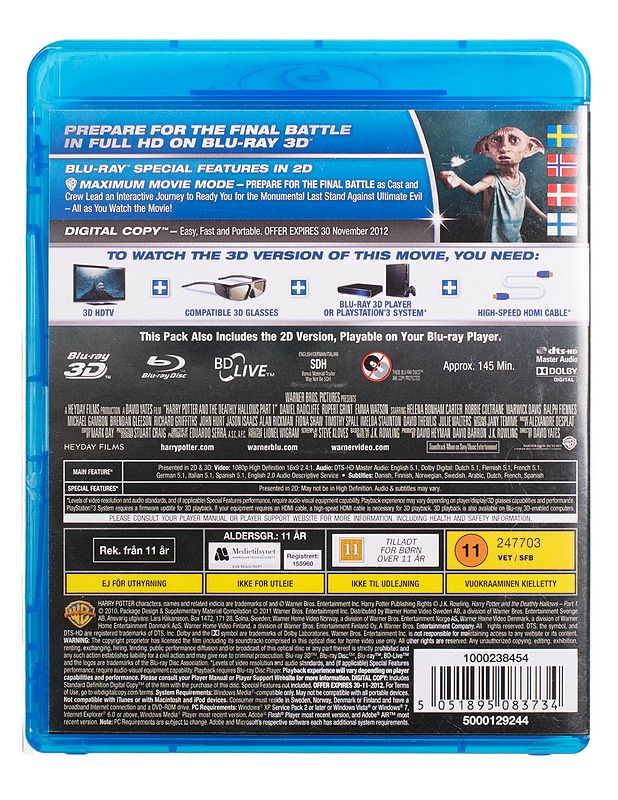 Harry Potter And The Deathly hallows  part 1- Blu-ray  - Blu-ray-levyt - 10105444949 - 1