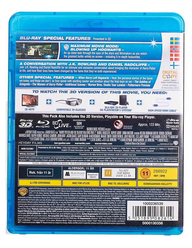 Harry Potter And The Deathly hallows part 2- Blu-ray - Blu-ray-levyt - 10105444958 - 1