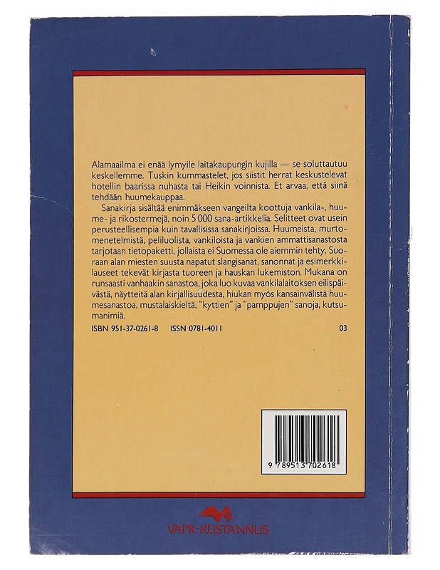 Vankilaslangin sanakirja - Lipsonen, Leo - Tietokirjat ja oppaat - 10105445004 - 1