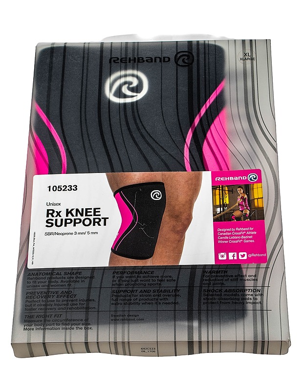 REHBAND Rx Knee Support 105233 polvituki, XL - Muut astiat - 10105445008 - 0