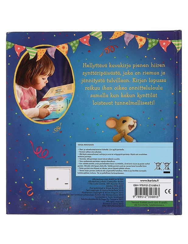 Hyvää syntymäpäivää! - Butterfield, Moira - Lastenkirjat - 10105445012 - 1