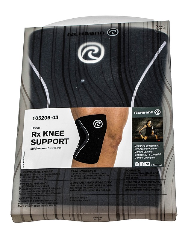 REHBAND Rx Knee Support 105206-03 polvituki, XXL - Muut urheiluvälineet ja vapaa-aika - 10105445027 - 0