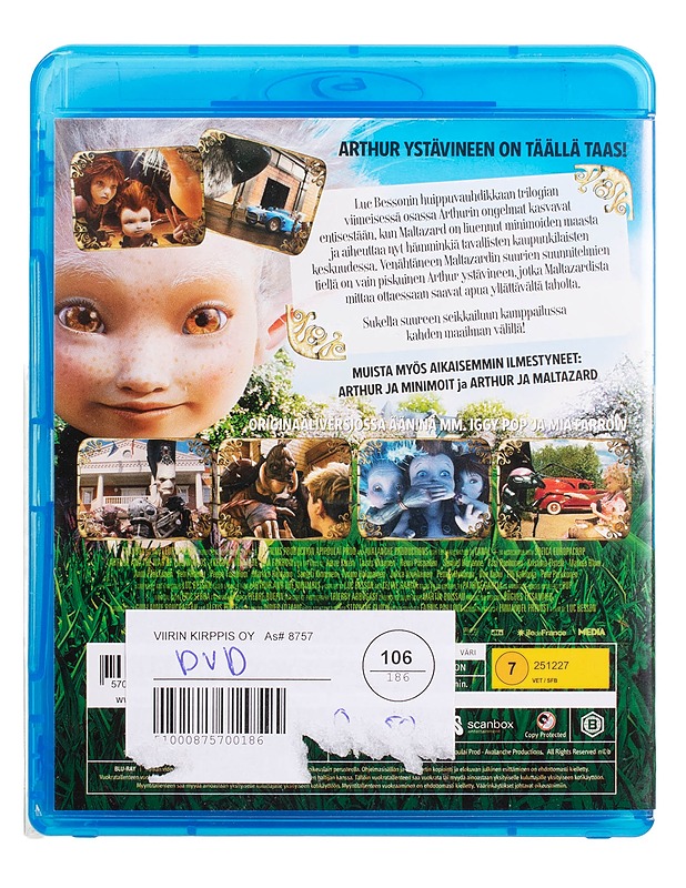 Arthur 3 ja kaksi maailmaa - Blu-ra - Blu-ray-levyt - 10105445045 - 1
