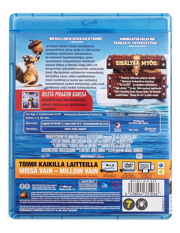 Ice Age 4: mannerten Mullistus - Blu-Ray + DVD - Blu-ray-levyt - 10105445050 - 1