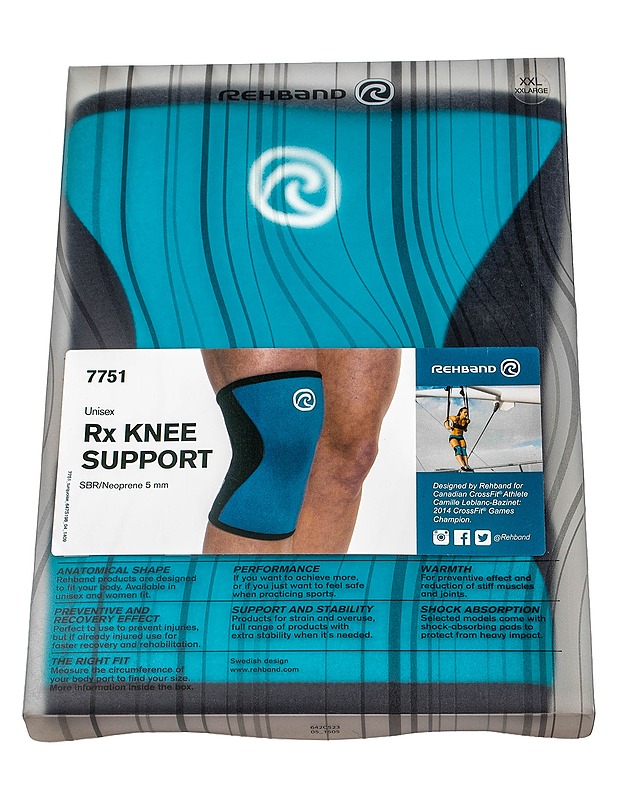 REHBAND Rx Knee Support 7751 polvituki, XXL - Muut urheiluvälineet ja vapaa-aika - 10105445056 - 0