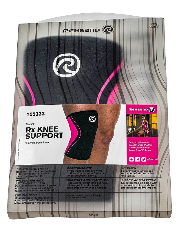 REHBAND Rx Knee Support 105333 polvisuoja, XXS - Muut urheiluvälineet ja vapaa-aika - 10105445068 - 0