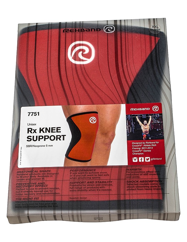 REHBAND 7751 Rx knee support, XXL - Muut urheiluvälineet ja vapaa-aika - 10105445097 - 0