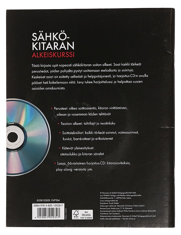 Sähkökitaran alkeiskurssi - Walter, Frank - Musiikki- ja elokuvakirjat - 10105445129 - 1