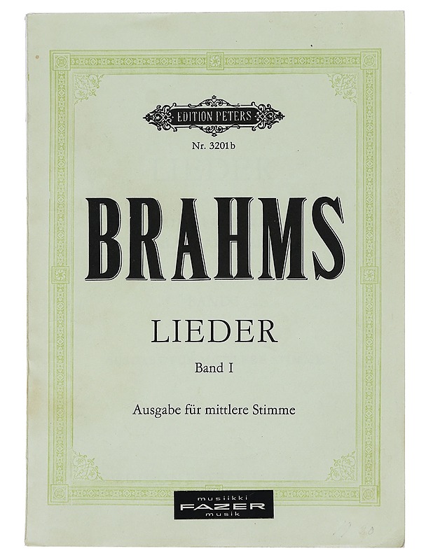 Brahms Lieder - Johannes Brahms - Musiikki- ja elokuvakirjat - 10105445186 - 0