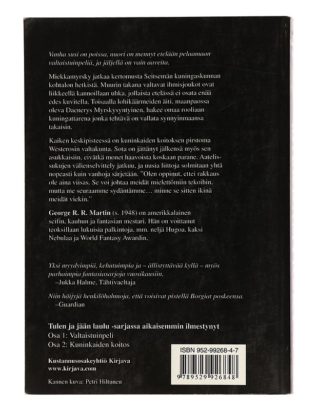 Miekkamyrsky 1-2 - Martin, George R. R. - Fantasia- ja scifi - 10105445214 - 1