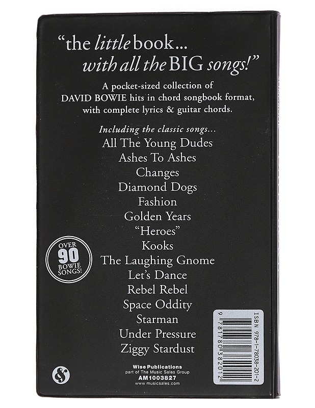 The little black SongBook - Bowie, David - Musiikki- ja elokuvakirjat - 10105445231 - 1