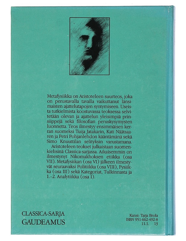 Metafysiikka - Aristoteles - Historiakirjat - 10105445265 - 1