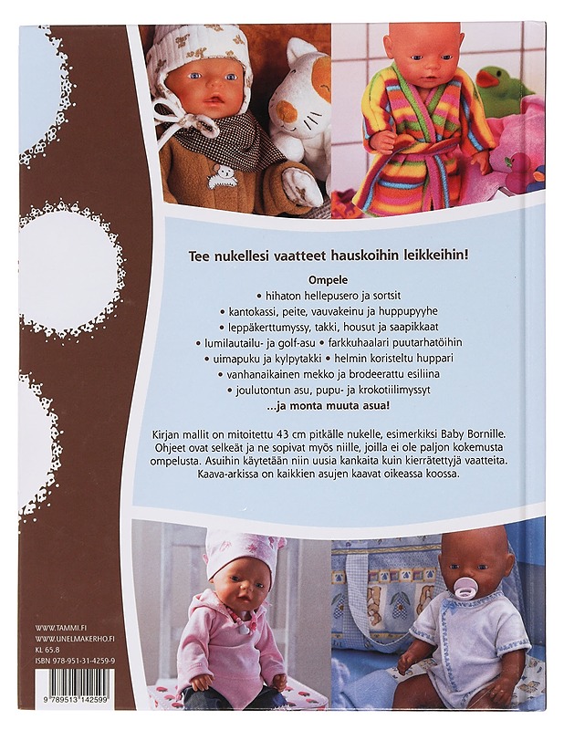 Nuken omat vaatteet : ohjeet ja kaavat 39 asukokonaisuuteen - Gaaserud, Anne Grethe - Harrastekirjat - 10105445281 - 1