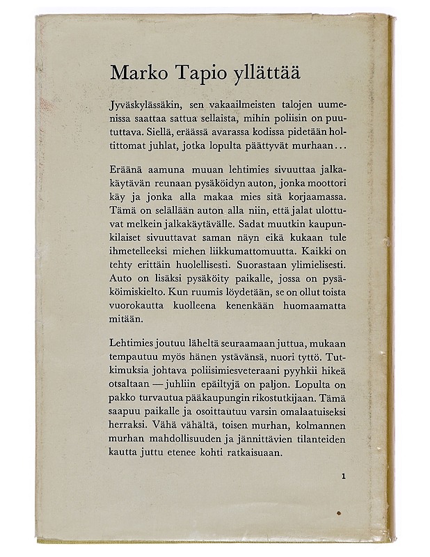 Enkeli lensi ohi - salapoliisiromaani - Tapio, Marko - Jännitys ja dekkarit - 10105445292 - 1