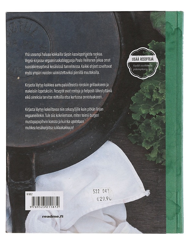 Vegeä : herkullista & helppoa vegaaniruokaa jokaiseen keittiöön - Heinonen, Paula - Harrastekirjat - 10105445347 - 1