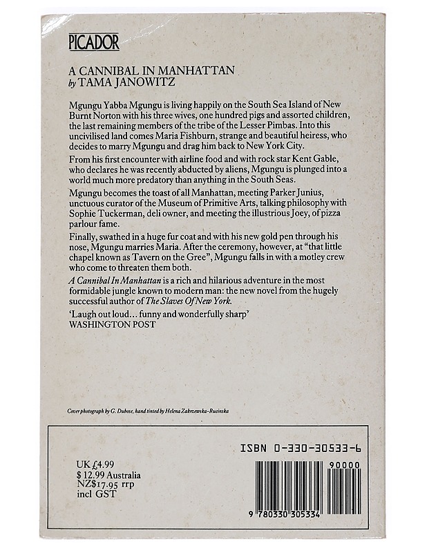 A cannibal in Manhattan - Janowitz, Tama - Romaanit ja novellit - 10105445372 - 1