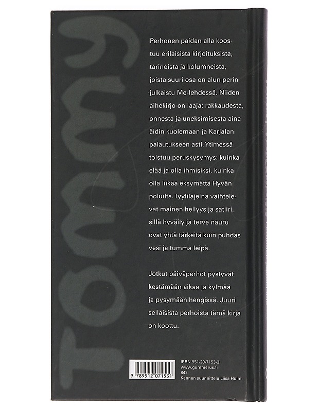 Perhonen paidan alla - Tommy Tabermann - Runot ja näytelmät - 10105445454 - 1