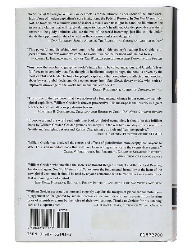 One World Ready or Not: The Manic Logic of Global Capitalism - Greider, William - Tietokirjat ja oppaat - 10105445470 - 1