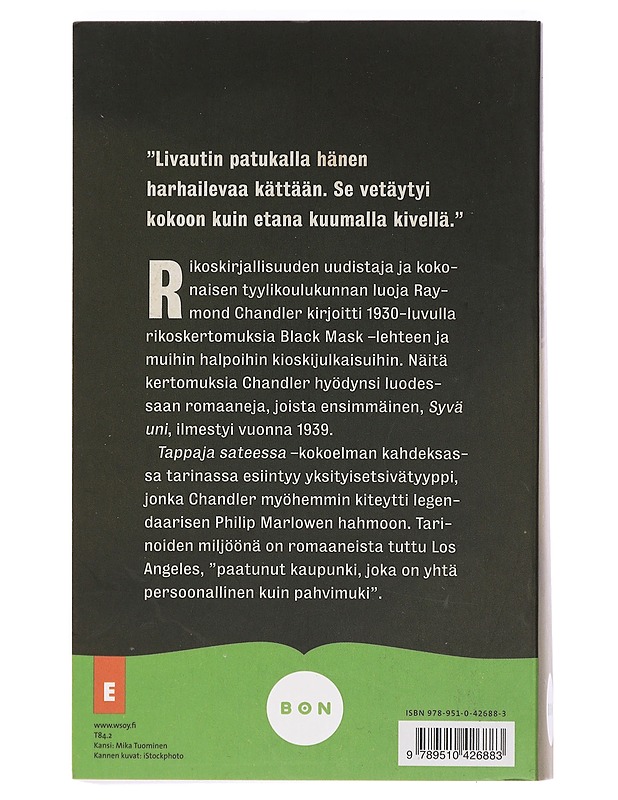 Tappaja sateessa - Chandler, Raymond - Jännitys ja dekkarit - 10105445567 - 1