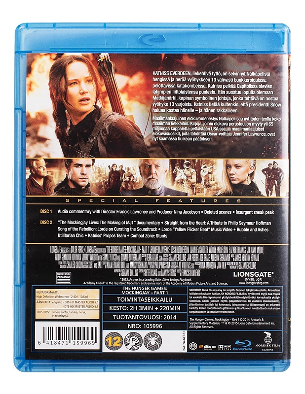 Nälkäpeli: Matkijanärhi Osa 1 - Blu-Ray - Blu-ray-levyt - 10105445590 - 1