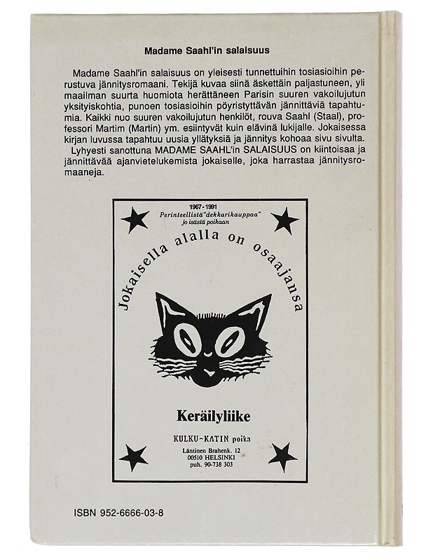 Madame Saahl'in salaisuus : kertomus suuresta vakoilusyndikaatista - Aarne Haapakoski - Romaanit ja novellit - 10105445602 - 1