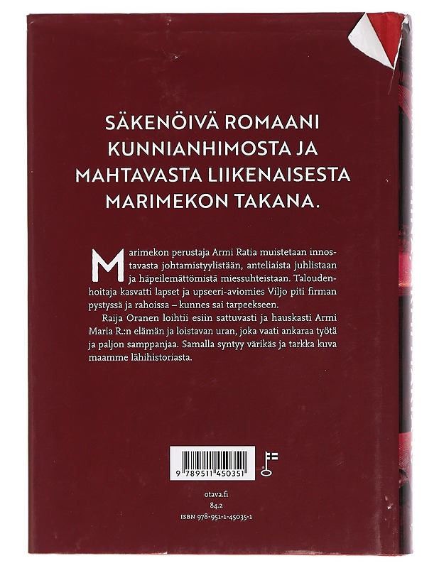 Minä, Armi Maria R. - Raija Oranen - Romaanit ja novellit - 10105445615 - 1