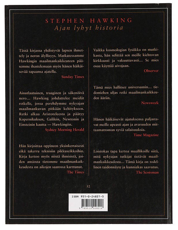 Ajan lyhyt historia - Hawking, Stephen W. - Tietokirjat ja oppaat - 10105445696 - 1