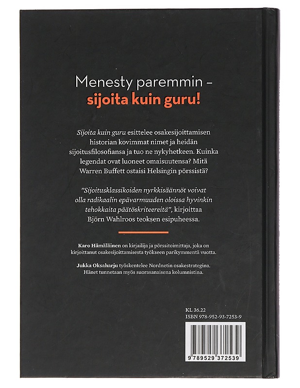 Sijoita kuin guru - Hämäläinen, Karo - Tietokirjat ja oppaat - 10105445733 - 1