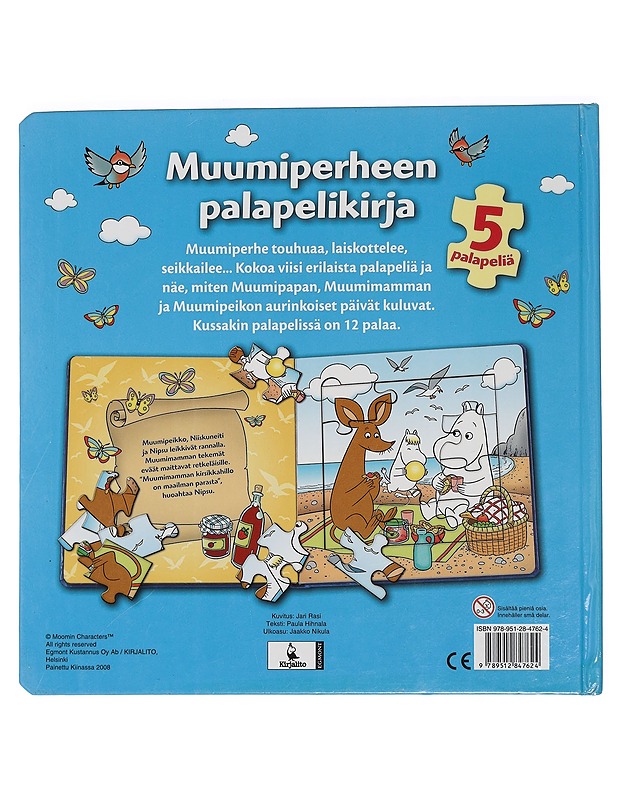 Muumiperheen palapelikirja - Rasi, Jari - Lastenkirjat - 10105445738 - 1