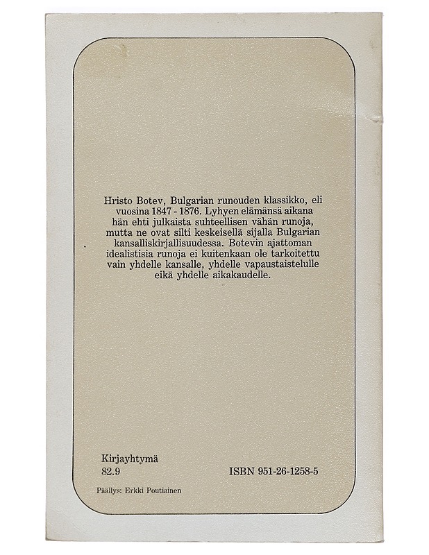 Runot - Botev, Hristo - Runot ja näytelmät - 10105445822 - 1